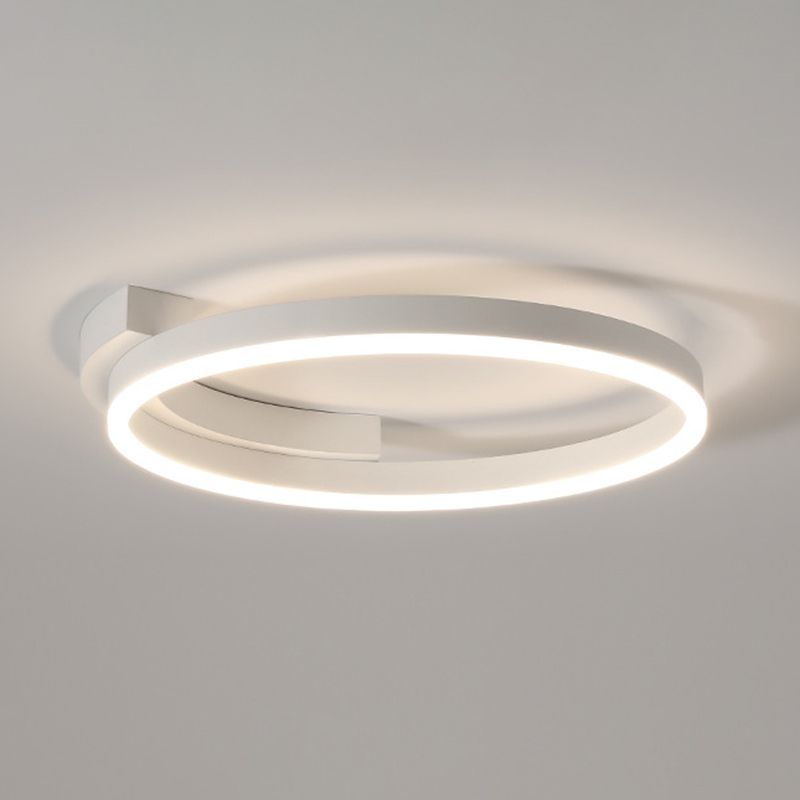 LED Minimaliste moderne Ceiling Light Aluminium circulaire Flush Mount avec Acrylique Shade