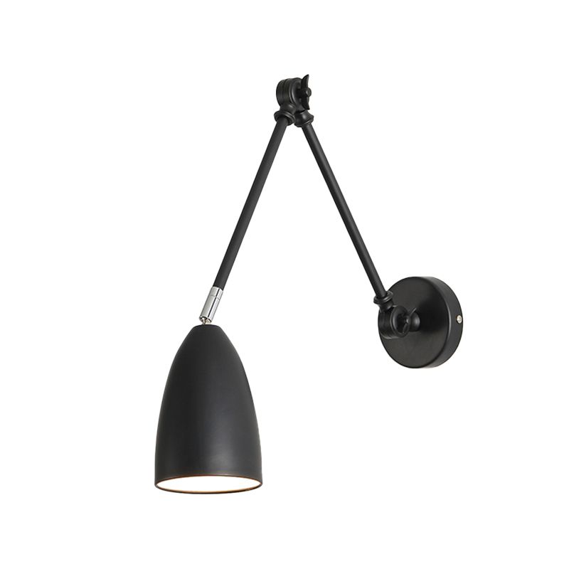 Contemporary Wall Light Metallic Wall Light Sconce with Adjustable Arm