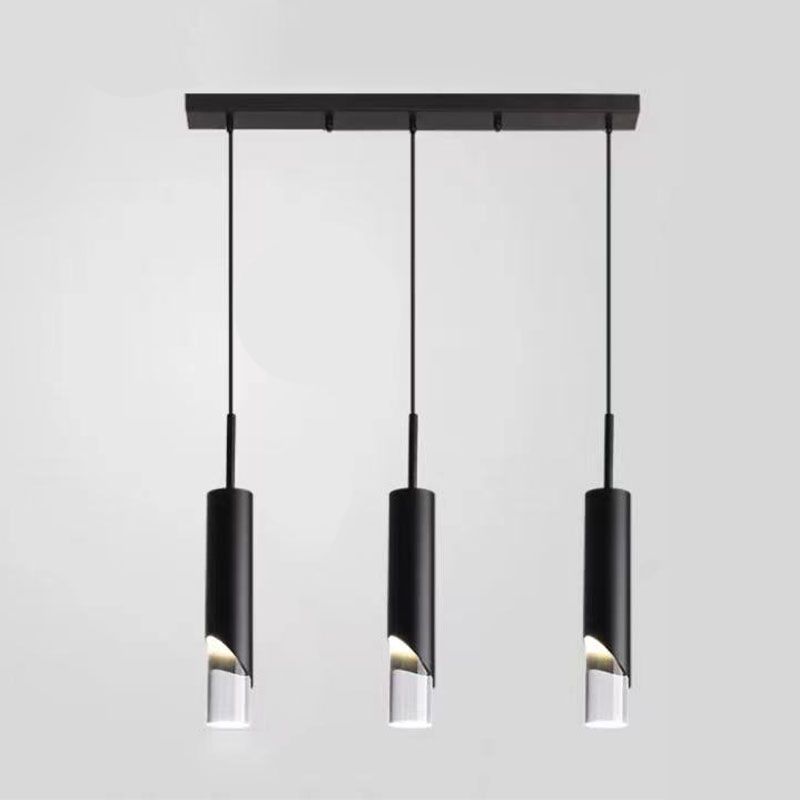 Stile moderno Acrilico Acrilico Ampiccamento Luci a sospensione Lampade cilindriche per camera da letto