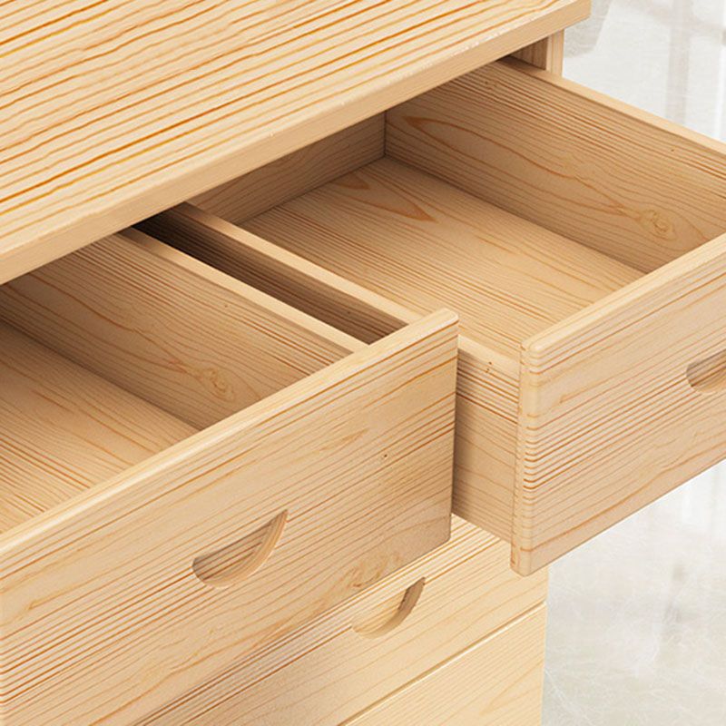Modern Solid Wood Storage Chest Dresser Vertical Chest Without Mirror