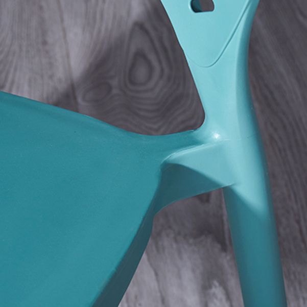 Modern Plastic Chair Open Back Dining Side Furniture in Matte Finish