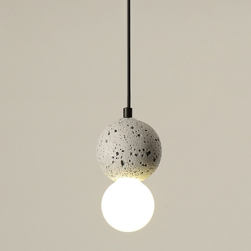 Runde Wohnzimmer hängende hängende helle Steinsteinnordik -Pendellicht