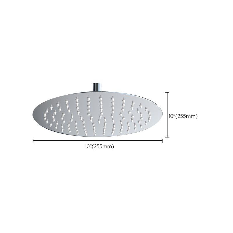 Contemporary Fixed Shower Head with Shower Arm Rain Fall Wall-Mount Showerhead