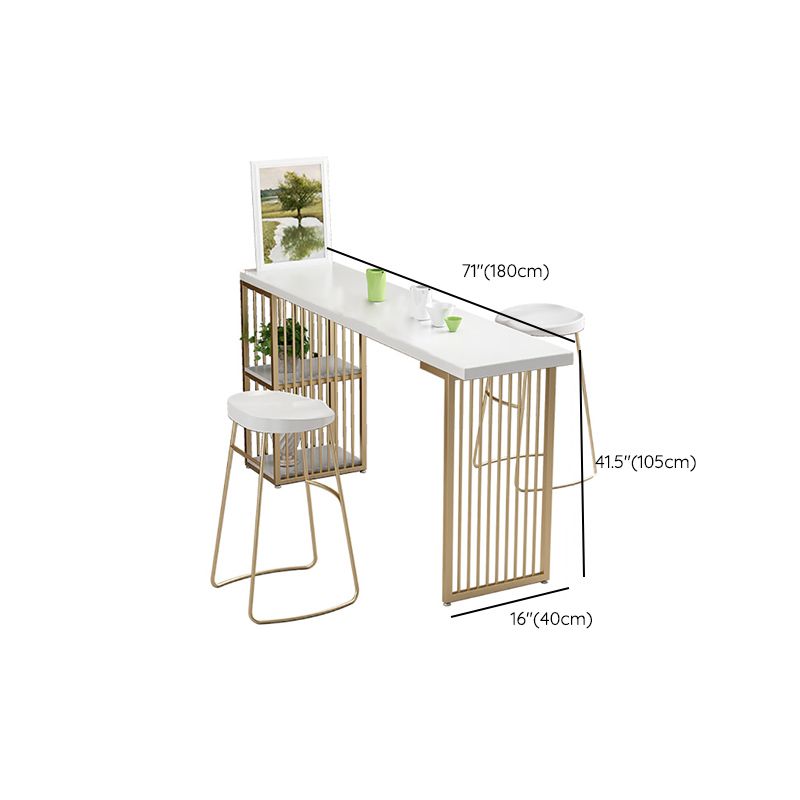 Solid Wood Bar Stool and Table Set 1/2/3 Pieces Rectangular Rectangular