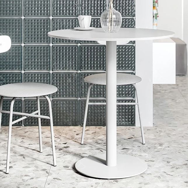 Round Pedestal Dinette Table Simplicity Style Dining Site Table for Home Use