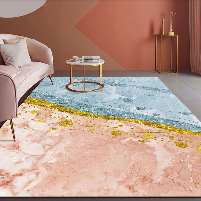 Sky Blue Modern Rug Polyester Grafisch Tapijten Niet-slip achterste tapijt voor thuisdecoratie