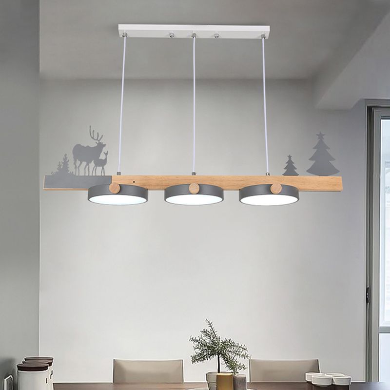 Contemporary Island Light Colorful LED Pendant Lighting Fixture for Dining Room