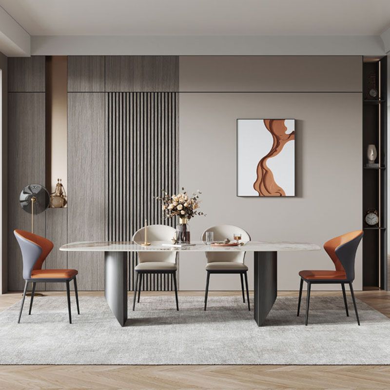 Modern Style Wingback Chairs Leather Dining Chairs for Kitchen