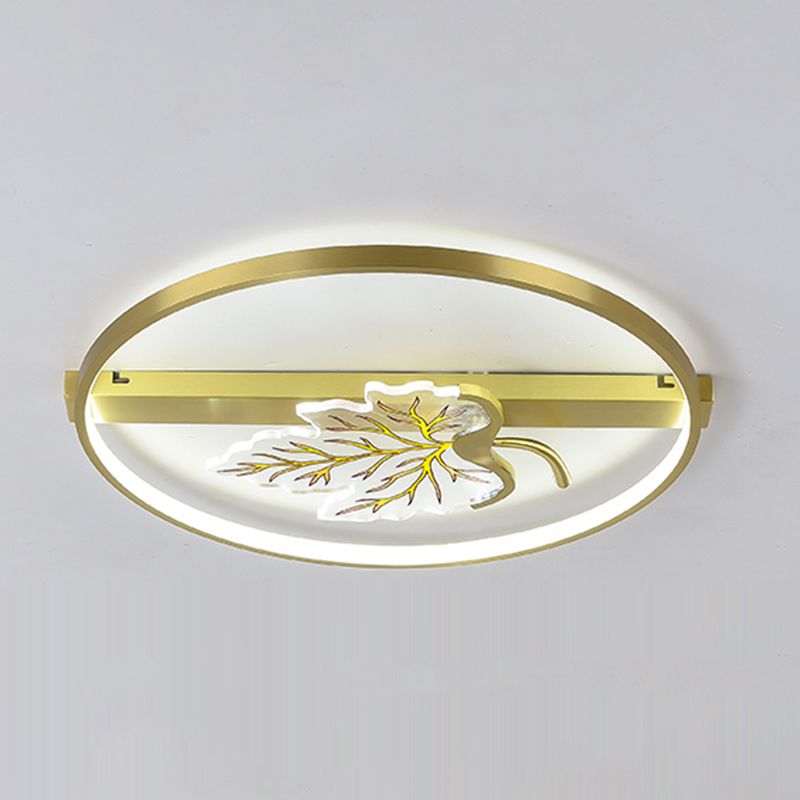 Lampes encastrées en forme de géométrie Luminaire encastré moderne à 2 lumières en métal doré