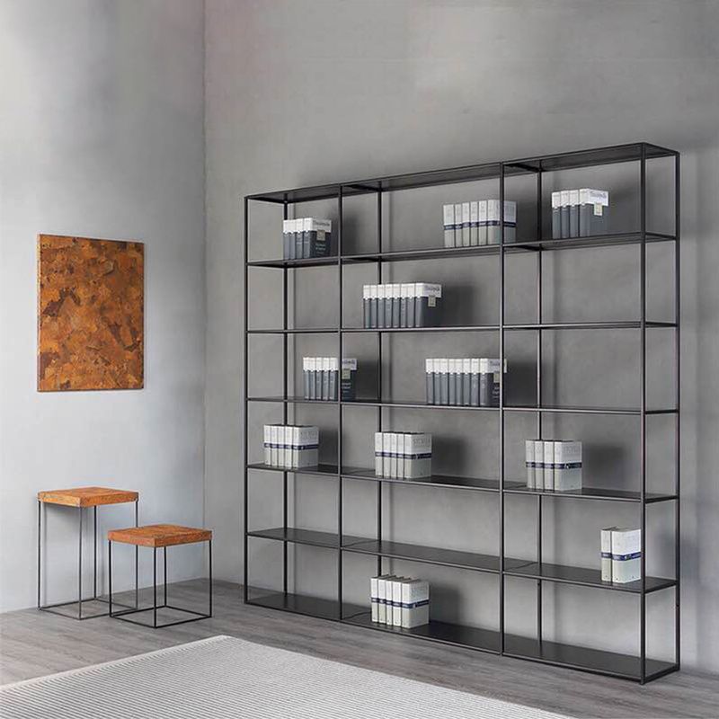 Industrial Style 5-Shelf Bookshelf Open Shelf Bookcase for Home Office