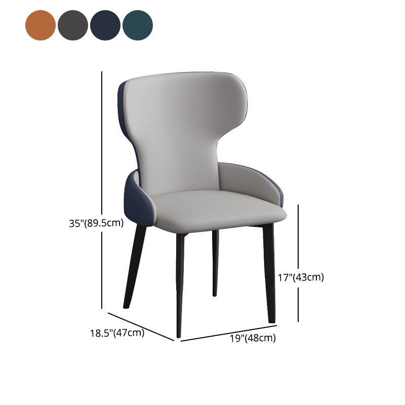 Sedie da pranzo in stile moderno sedie a bracciole con gambe in metallo per cucina