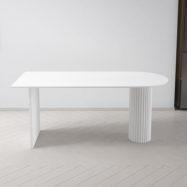Dining Room Kitchen Table Modern Oval Solid Wood Double Pedestal Table