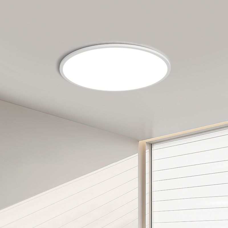 Metal Geometric Flush Mount Lamp Modern Flush Ceiling Light Fixture in White