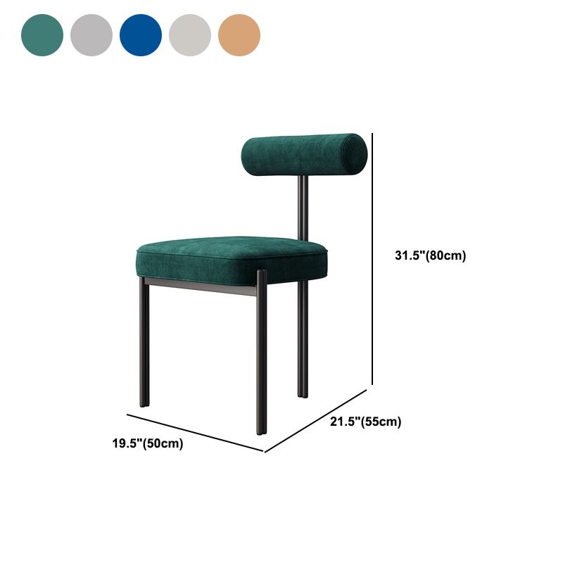 Industrial Style 19.68" Wide Fixed Back Sponge Armless Chair