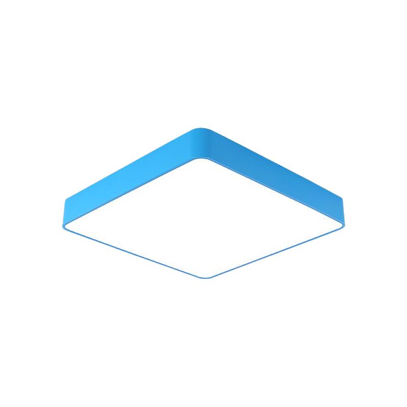 Lampada da incasso quadrata a LED per bambini, finitura in acrilico bianco/rosso/giallo, vicino alla lampada da soffitto con luce calda/bianca