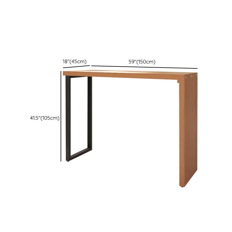 Rectangle Bar Pub Table Set 1/3 Pcs Solid Wood Bar Table and Backless Stools