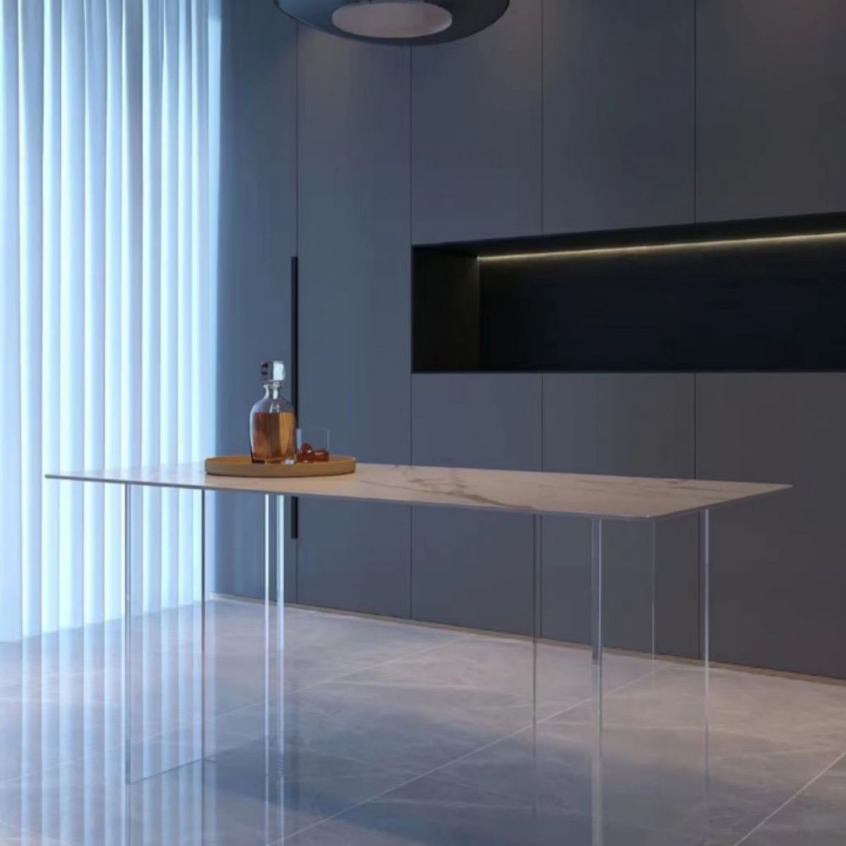 Modern 1/7 Pieces Dining Set Rectangle Stone Dining Table for Dining Room