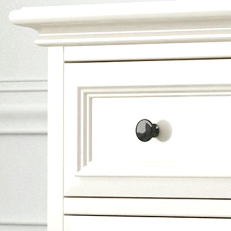 Traditional Storage Chest Solid Wood White Dresser , 23.33-inch Width