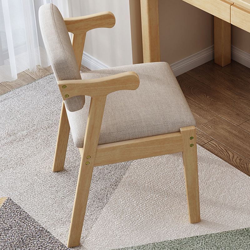 Wood Kitchen Dining Arm Chair Contemporary Upholstered Dining Chair