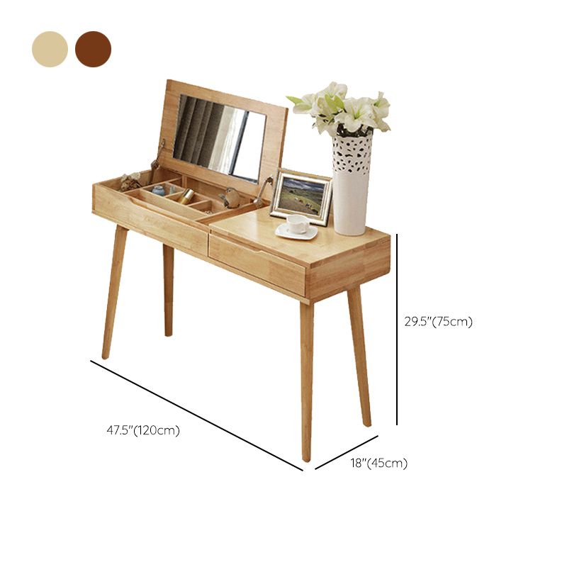 Scandinavian Make-up Vanity 17.71" Wide Vanity Tables with 1 Storage Drawer