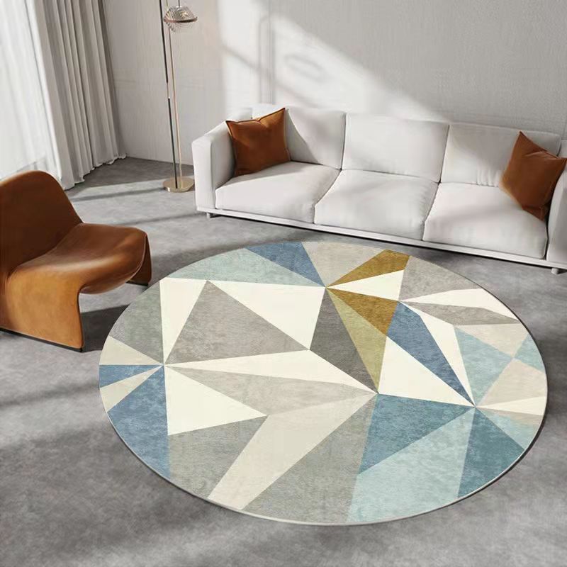 Roze modern tapijt polyester cirkel binnen tapijt wasbaar tapijt voor woonkamer