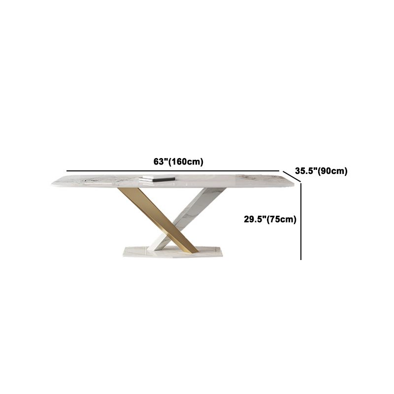 Nordic 1/2/5/6/7 Pieces Rectangle Dining Set Sintered Stone Top Dinette Table Set