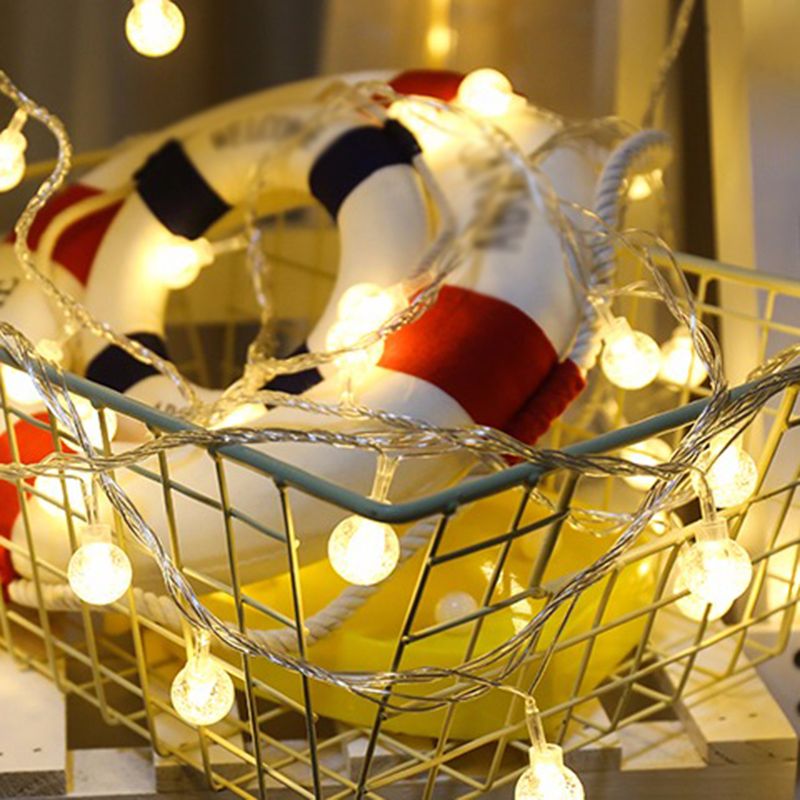 Shaded Girls Bedroom LED Fairy Lamp Plastic Artistic Battery Powered String Lighting