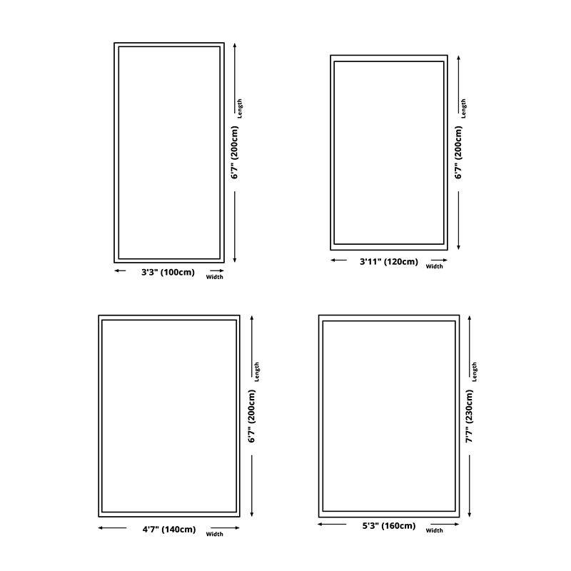 Stylish Modern Area Rug Blue Plant Pattern Area Carpet Polyester Non-Slip Rug for Bedroom