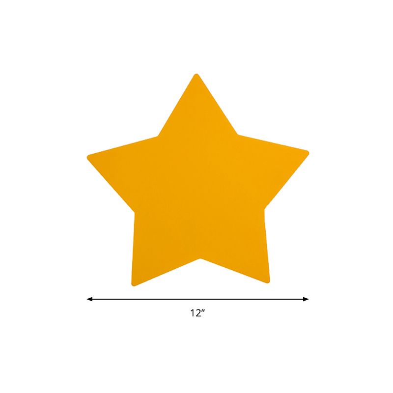 Contemporary Slim Panel Star Sconce Lamp Wooden LED Wall Light for Corridor Kitchen