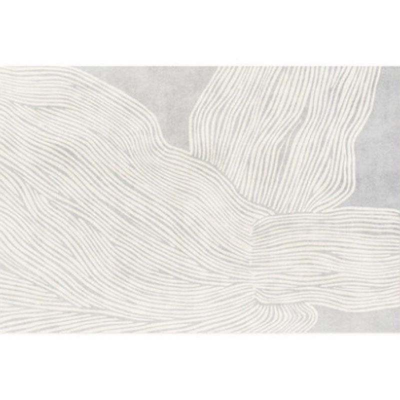 Tapis d'intérieur moderne de couleur claire, lignes abstraites en Polyester, facile d'entretien, pour la décoration de la maison