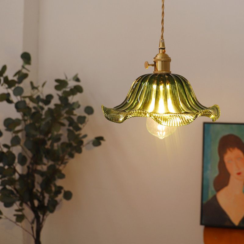 1 Light Glass Pendant Ceiling Lights Industrial Cone Pendant Ceiling Light for Dining Room