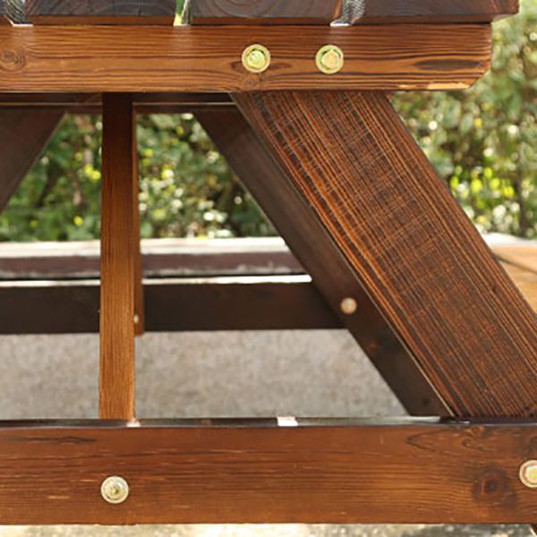 Farmhouse Rectangle Patio Table Water Resistant Picnic Table