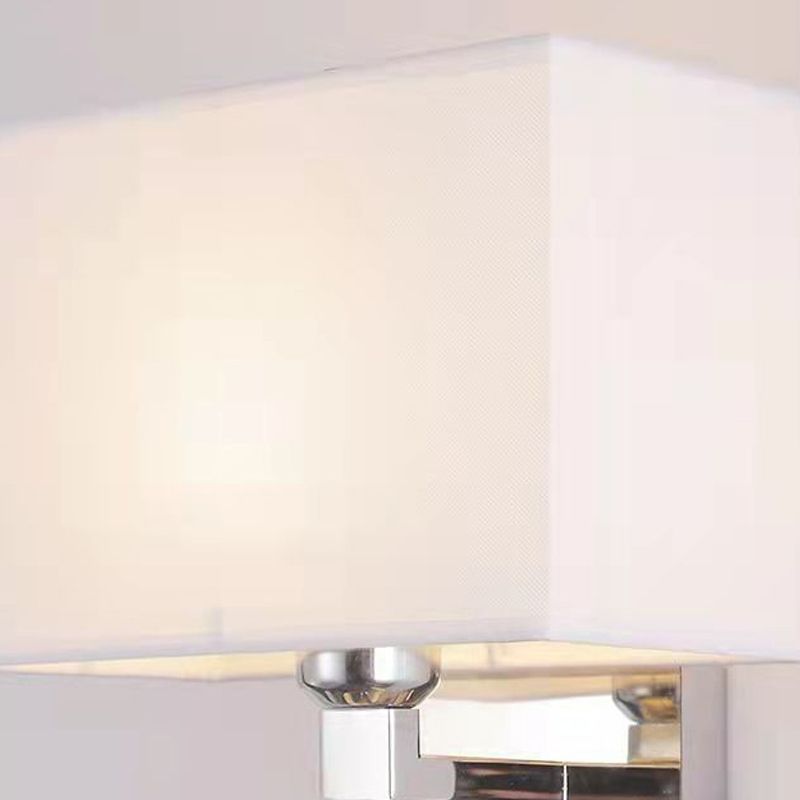 Contemporary Metal Reading Wall Light 10" Wide Wall Sconce with Natural Burlap