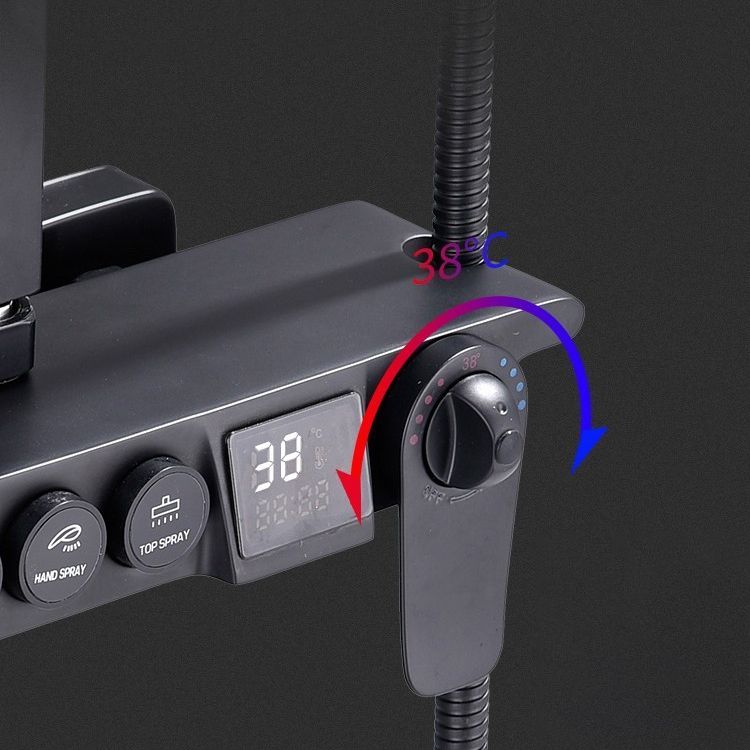 Shower System Rain Handheld Shower Head Wall mounted Adjustable Water Flow Shower System