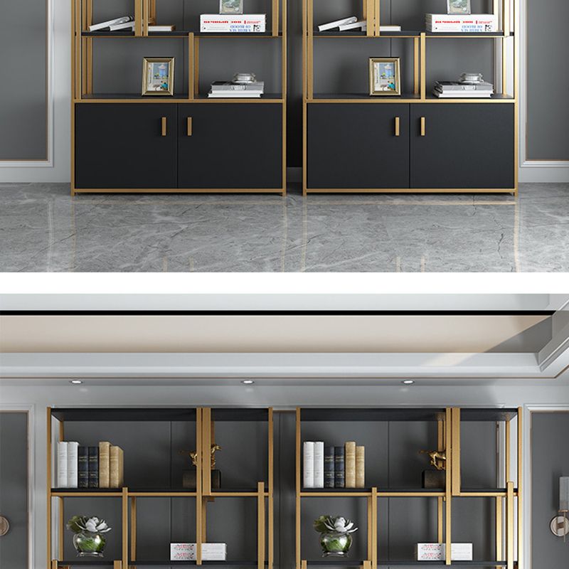 Glam Shelf Bookcase Open Back Metal Bookcase for Home Office