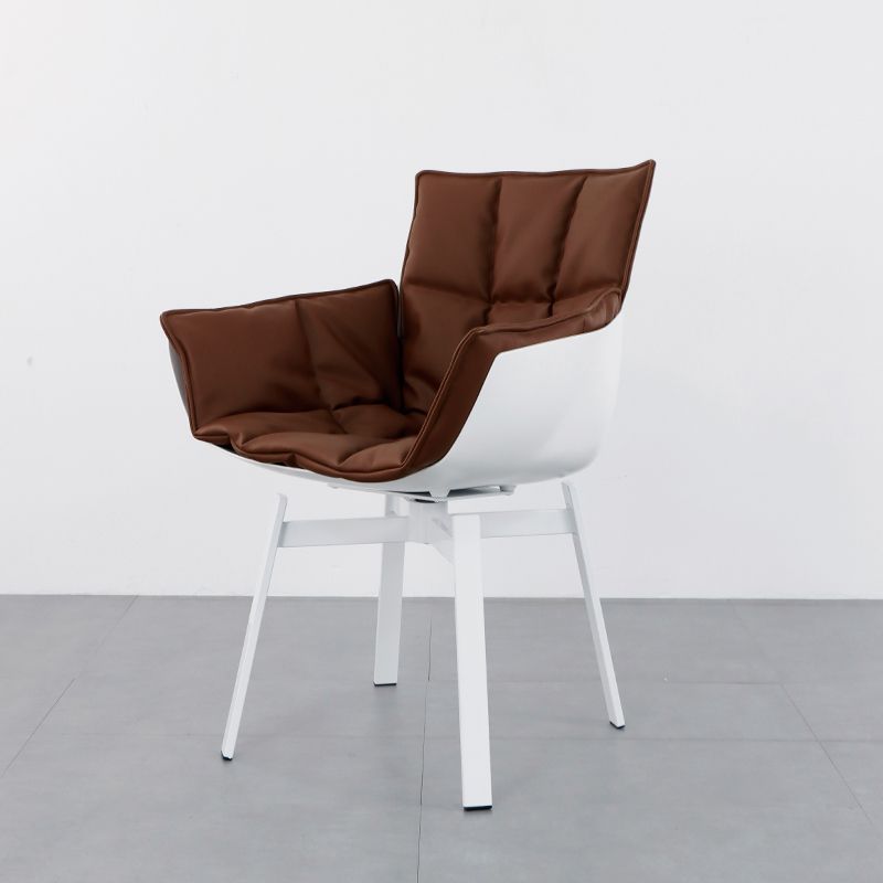 24.41"L x 24.41"W x 33.46"H Modern Cushion Back Pillow Top Arms Chair for Living Room