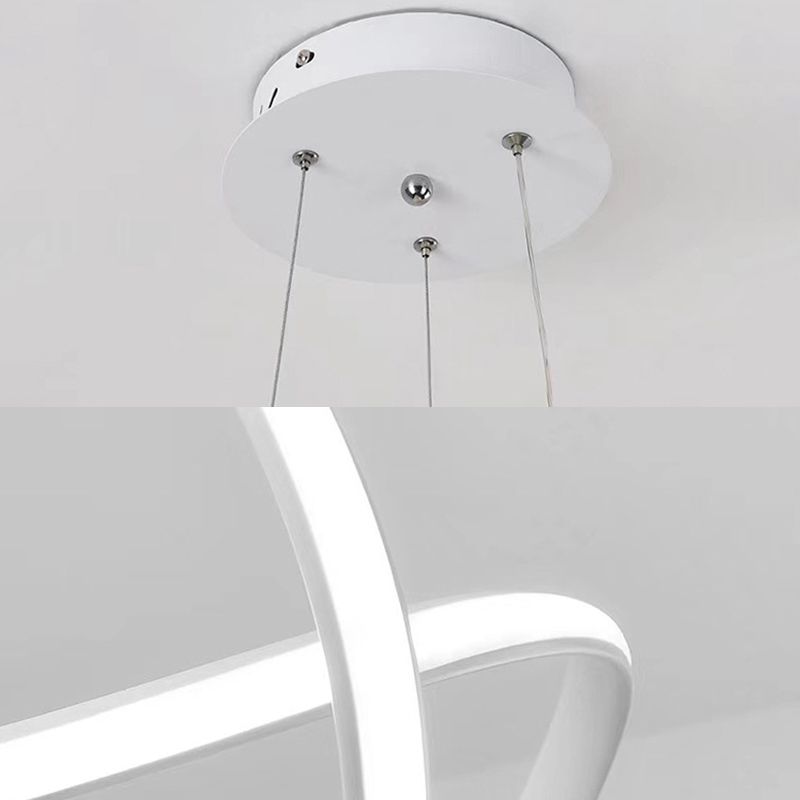 Modern Linear Pendant Lighting Fixtures Silica Gel Hanging Light Kit