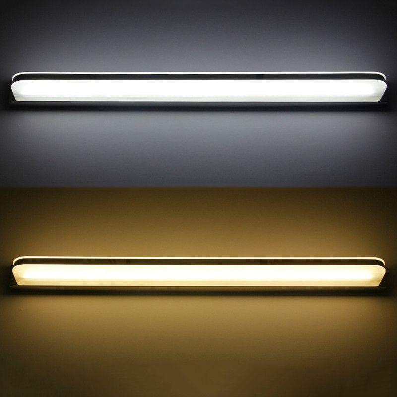 Linear Shape Metal Wall Sconce Modern Style 1 Light Mirror Wall Mounted Light