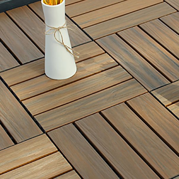 Deck Plank Interlocking Manufactured Wood Flooring Tiles Outdoor Flooring