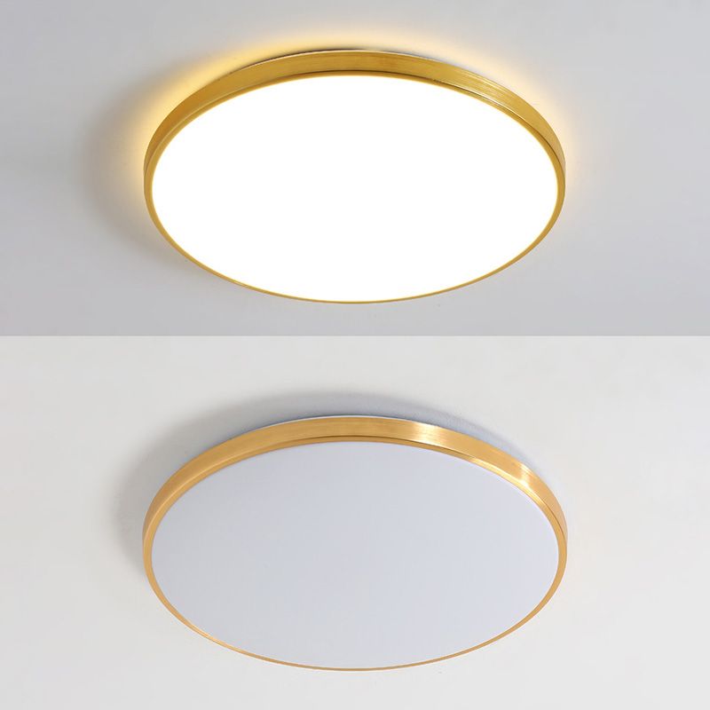 Modern Led Fixture Flush Mount Lighting Fixture Acrylic and Metal Lampshade for Corridor
