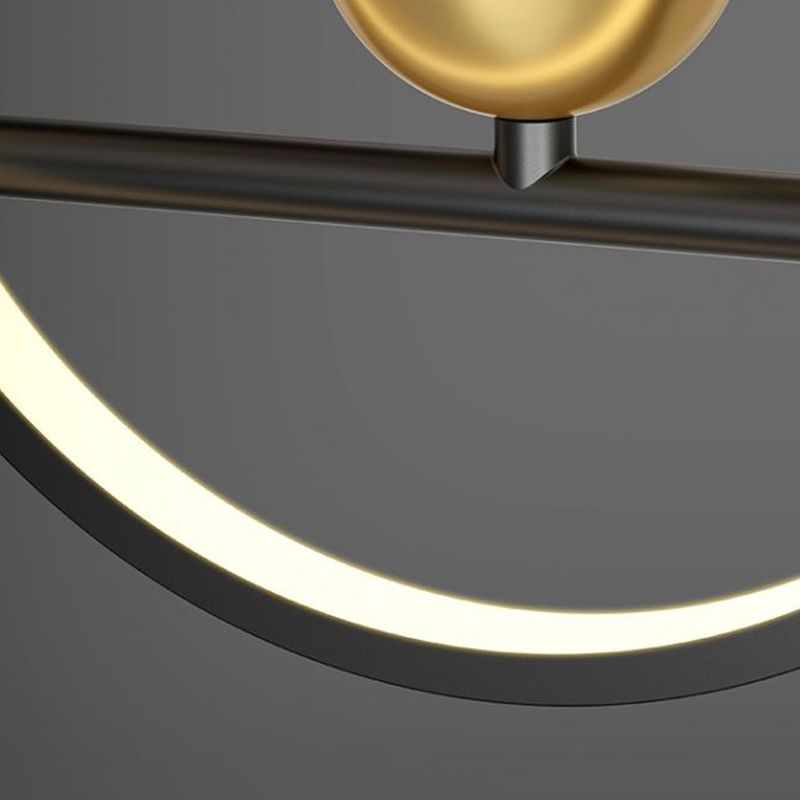 Minimalism Contemporary Nordic Style LED Hanging Island Pendant Light for Dining Room