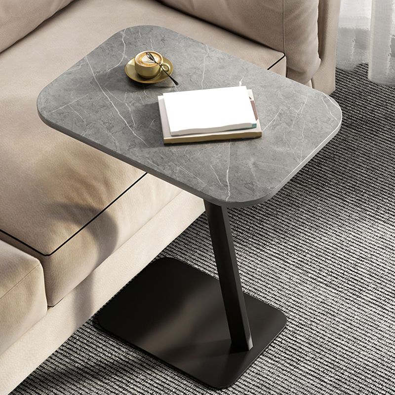 Modernistic Living Room Double Tier Geometric with Storage Pedestal Side Table