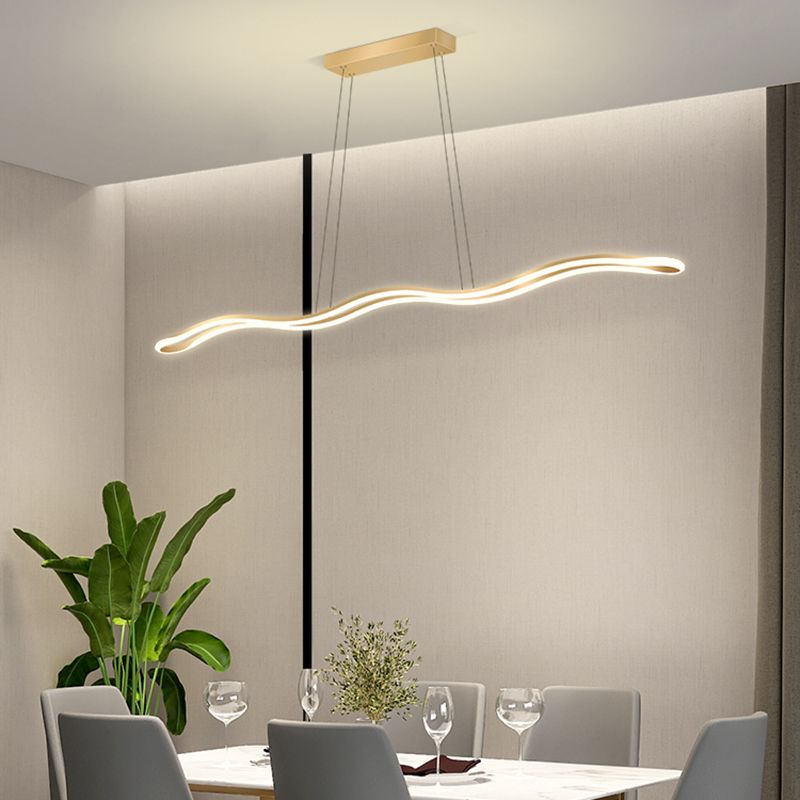 Nordic Characteristic Simple Modern Style LED Island Chandelier Light for Dining Room
