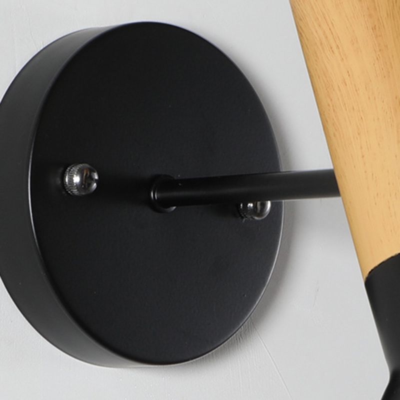 Contemporary Wall Light Black/White Metal Lighting for Living Room