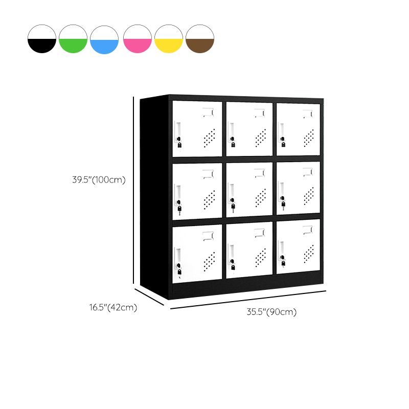 35.4"L x 16.5"W x 39.4"H Modern Wardrobe Armoire Steel Storage Cabinet