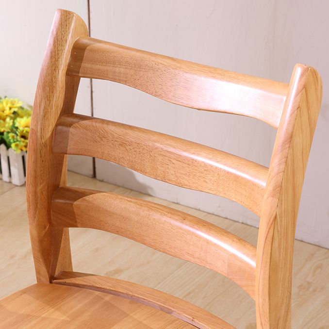 Chaise de salle à manger carrée en bois de cuisine Morden, chaise de salle à manger empilable avec dossier en échelle