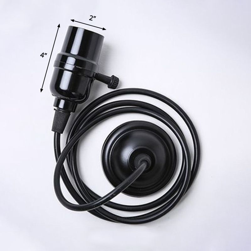 Illuminazione sospesa in metallo sospeso Vintage 1 Light Restaurant Appeding Lighting in Black