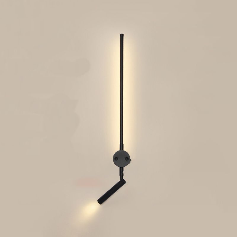 Stile moderno a forma lineare murale sconce metallo 1 luce da parete per camera da letto