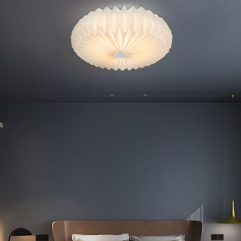 Modernism White Single Flush Mount Lighting Unique Ceiling Light with Acrylic