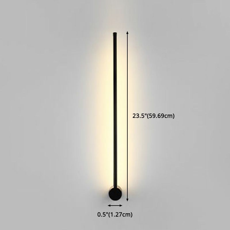 Accesorio de iluminación de pared de metal recto RGB RGB Black Wall Montion Lighture